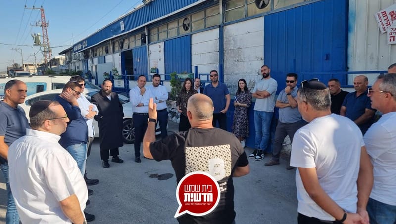 סדר לטובת הסוחרים: ראש העיר ובכירי העירייה סיירו באזור התעשייה הצפוני