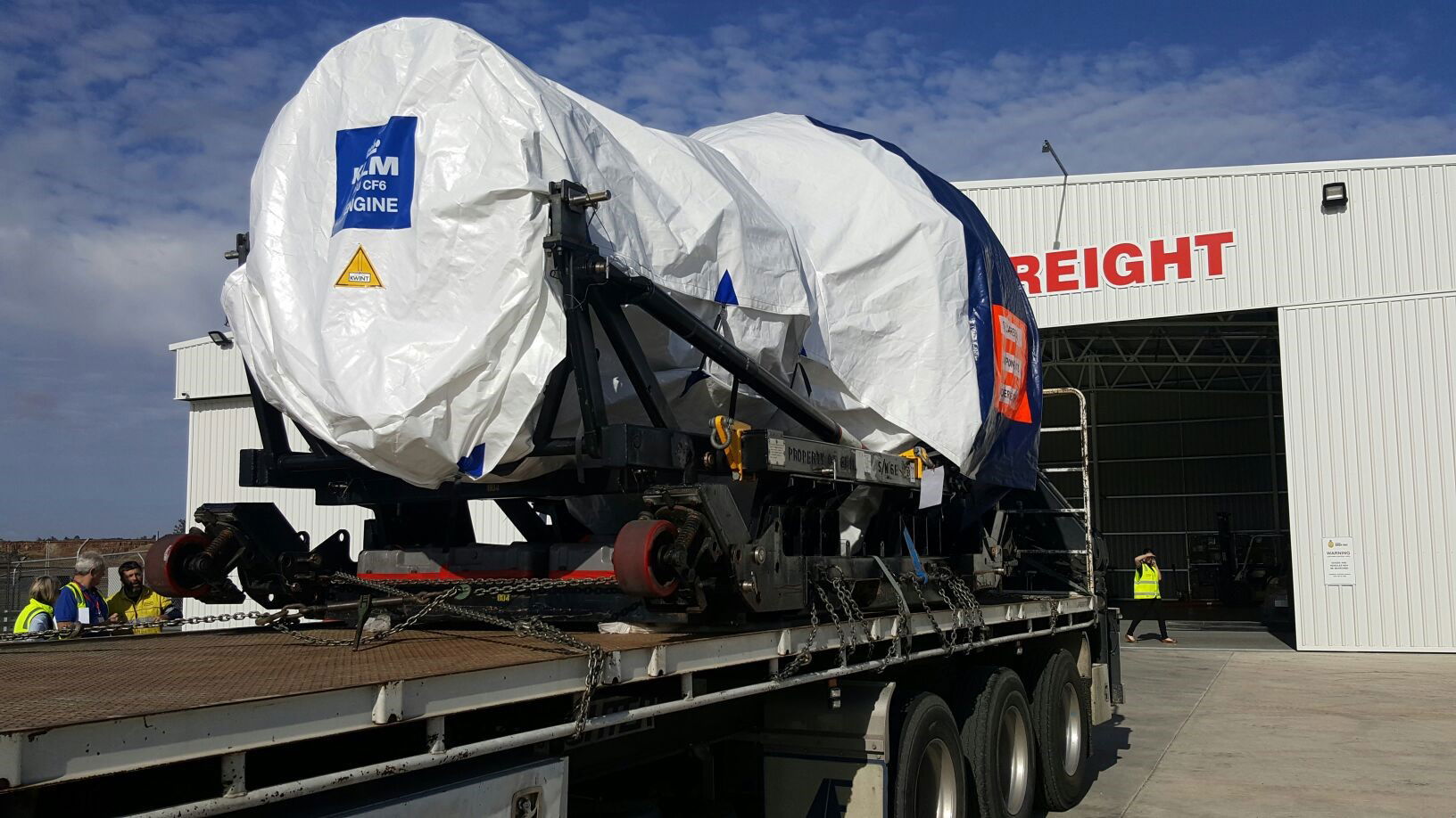 Jet engines delivered.