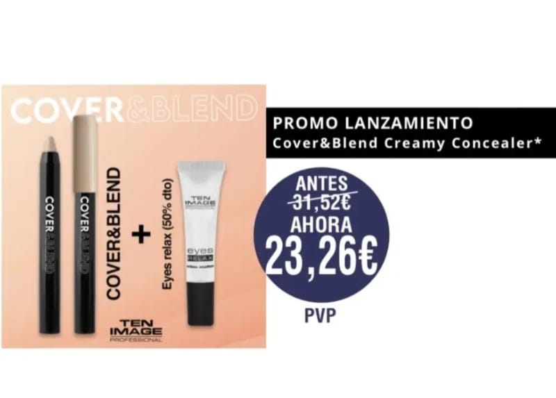 Promoción Ten Image Cover & Blend Creamy Concealer