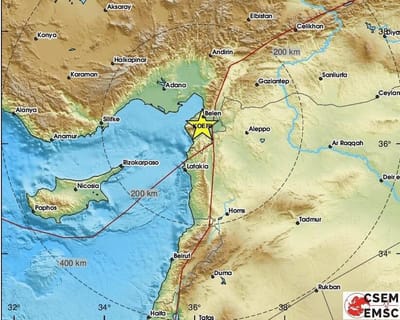 An earthquake measuring 4.1 on the Richter scale struck northwestern Syria