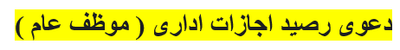 دعوى رصيد اجازات ادارى ( موظف عام )