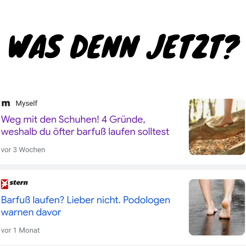 Barfußgehen oder lieber nicht?