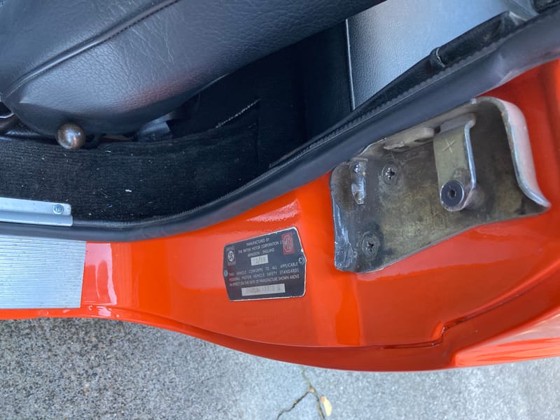 Inside drivers side door