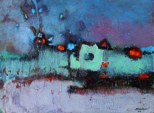 מופשט אקריליק על בד