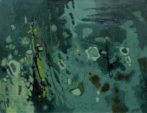 מופשט אקריליק על בד