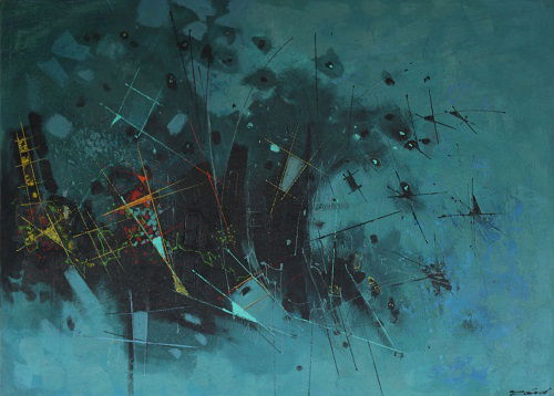 מופשט אקריליק על בד