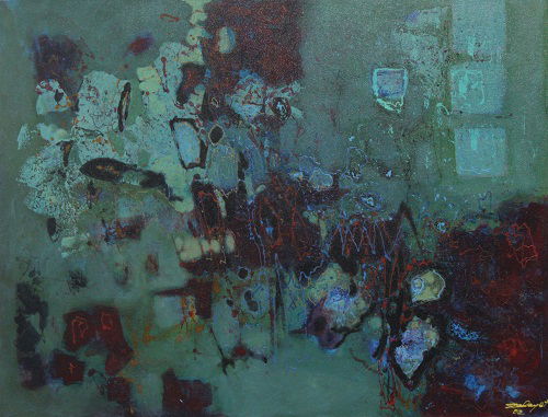 מופשט אקריליק על בד