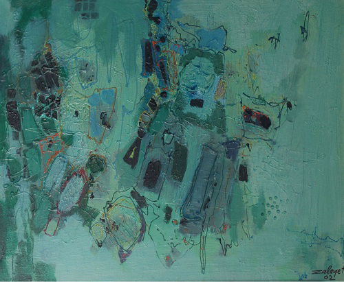 מופשט אקריליק על בד