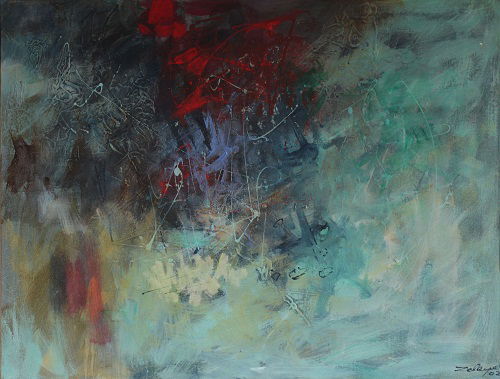 מופשט אקריליק על בד