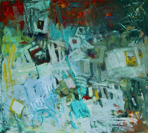 מופשט אקריליק על בד