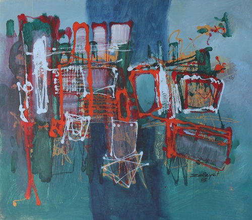 מופשט אקריליק על בד