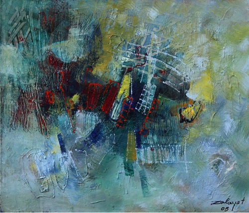 מופשט אקריליק על בד