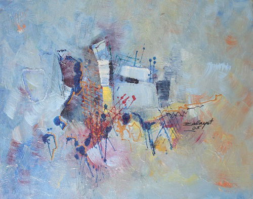 מופשט אקריליק על בד