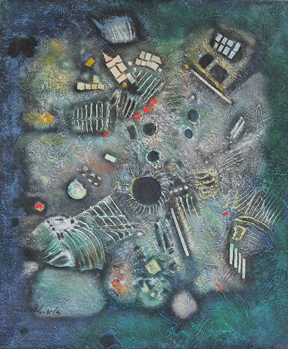 מופשט אקריליק על בד