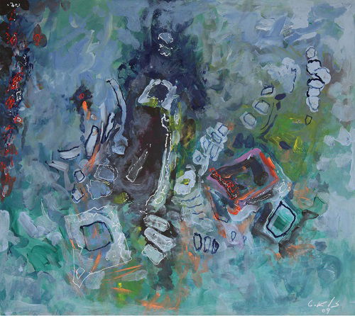 מופשט אקריליק על בד