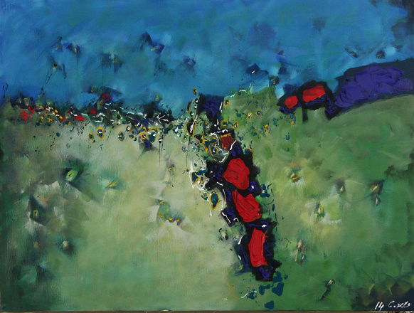 מופשט וטכניקה מעורבת