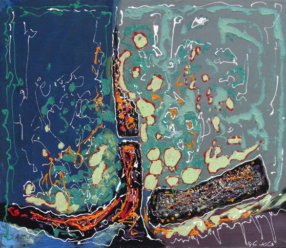 מופשט וטכניקה מעורבת