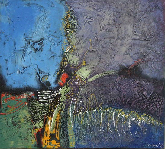 מופשט וטכניקה מעורבת