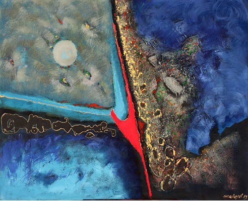 מופשט וטכניקה מעורבת