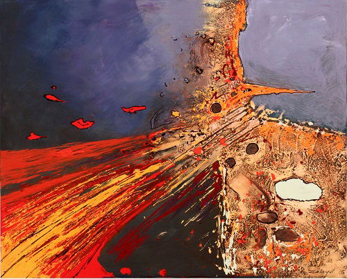 מופשט וטכניקה מעורבת