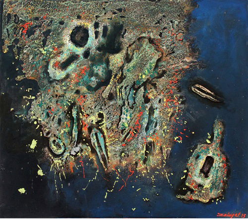 מופשט וטכניקה מעורבת