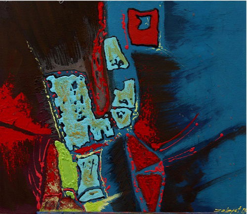 מופשט וטכניקה מעורבת