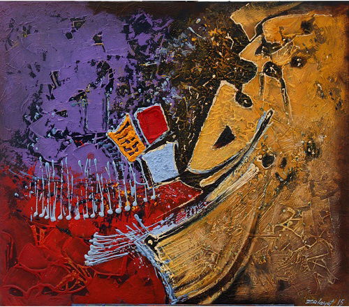 מופשט וטכניקה מעורבת