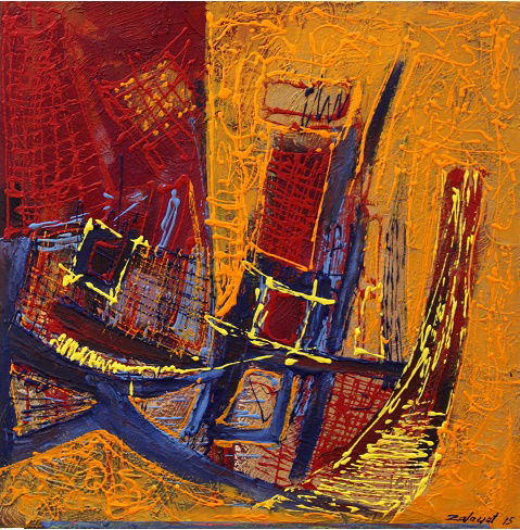 מופשט וטכניקה מעורבת