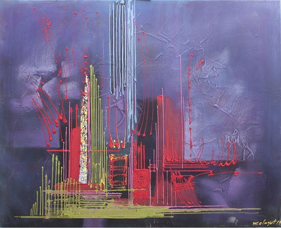 מופשט וטכניקה מעורבת