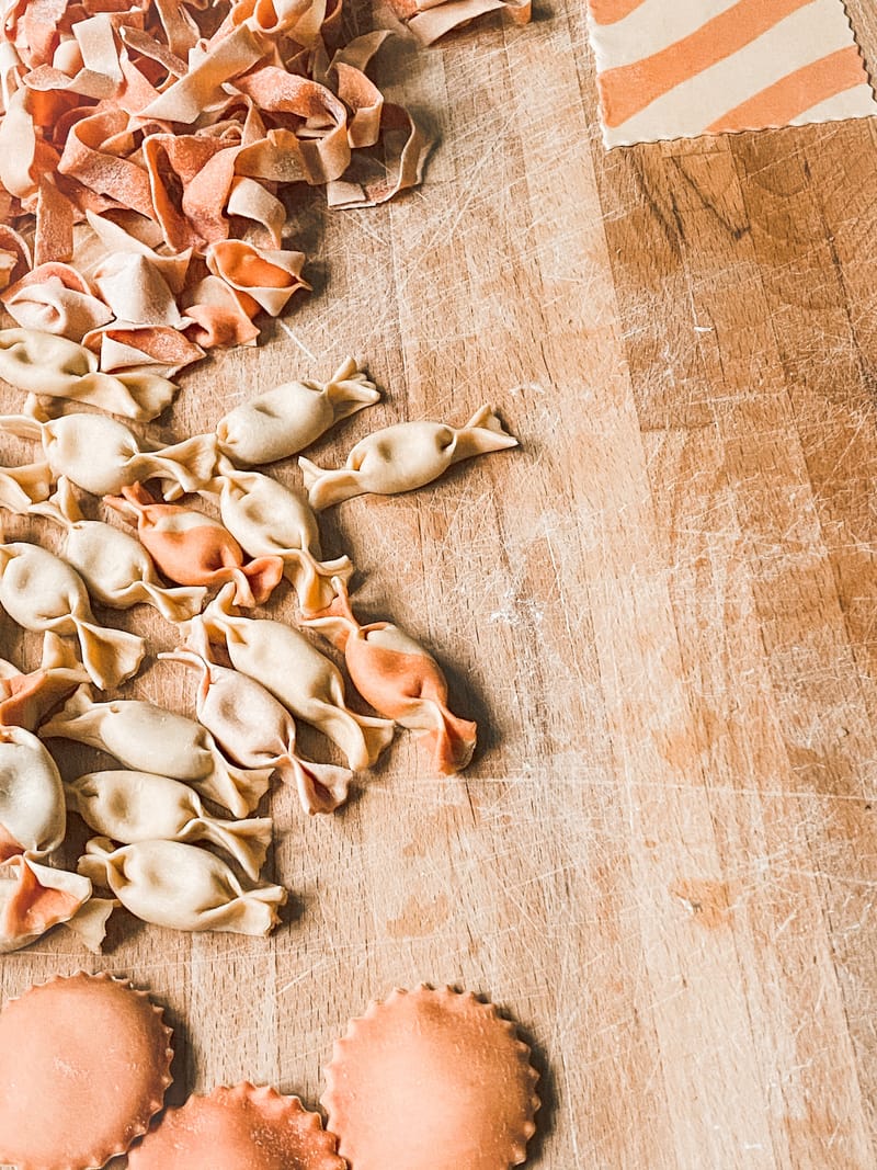 gefüllte Nudeln mit verschiedenen Füllungen