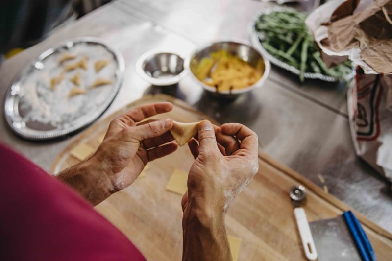 gefüllte Nudeln mit verschiedenen Füllungen