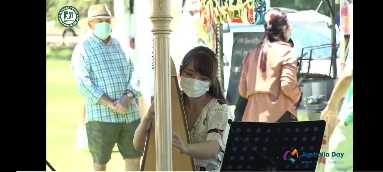 Harp Performance for Harmony Day Australia