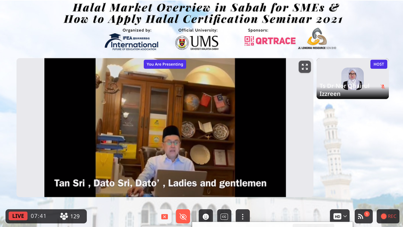 欢迎致词 Mr Abdul Rahim Albert Hsiu(IFEA荣誉主席)