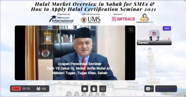 开幕特别嘉宾 (YB Datuk Hj Mohd Arifin Bin Hj Mohd Arif 沙巴特别事务部长)