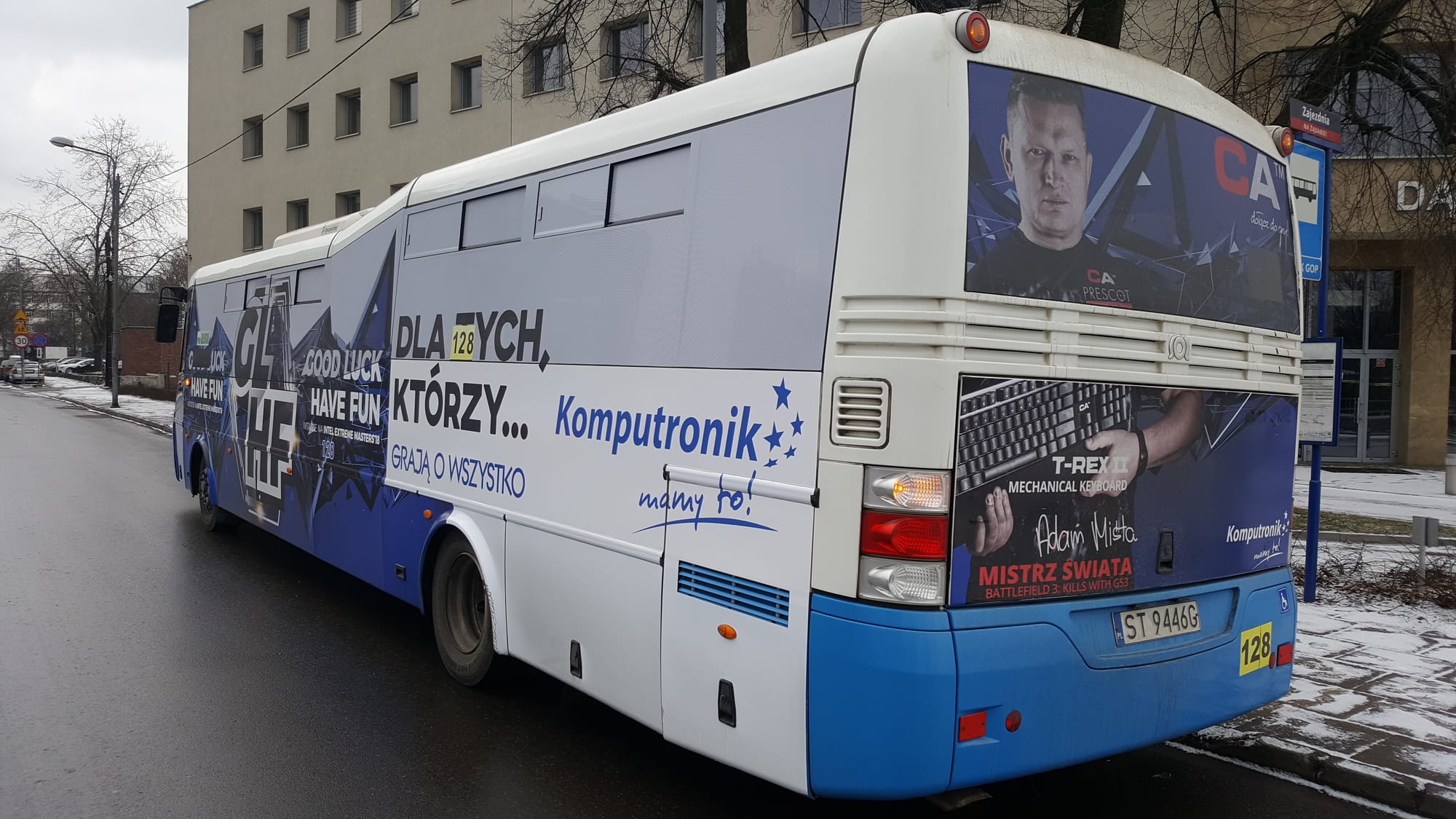 Tym autobusem woziłem gości IEM2019 prosto z dworca pod Spodek
