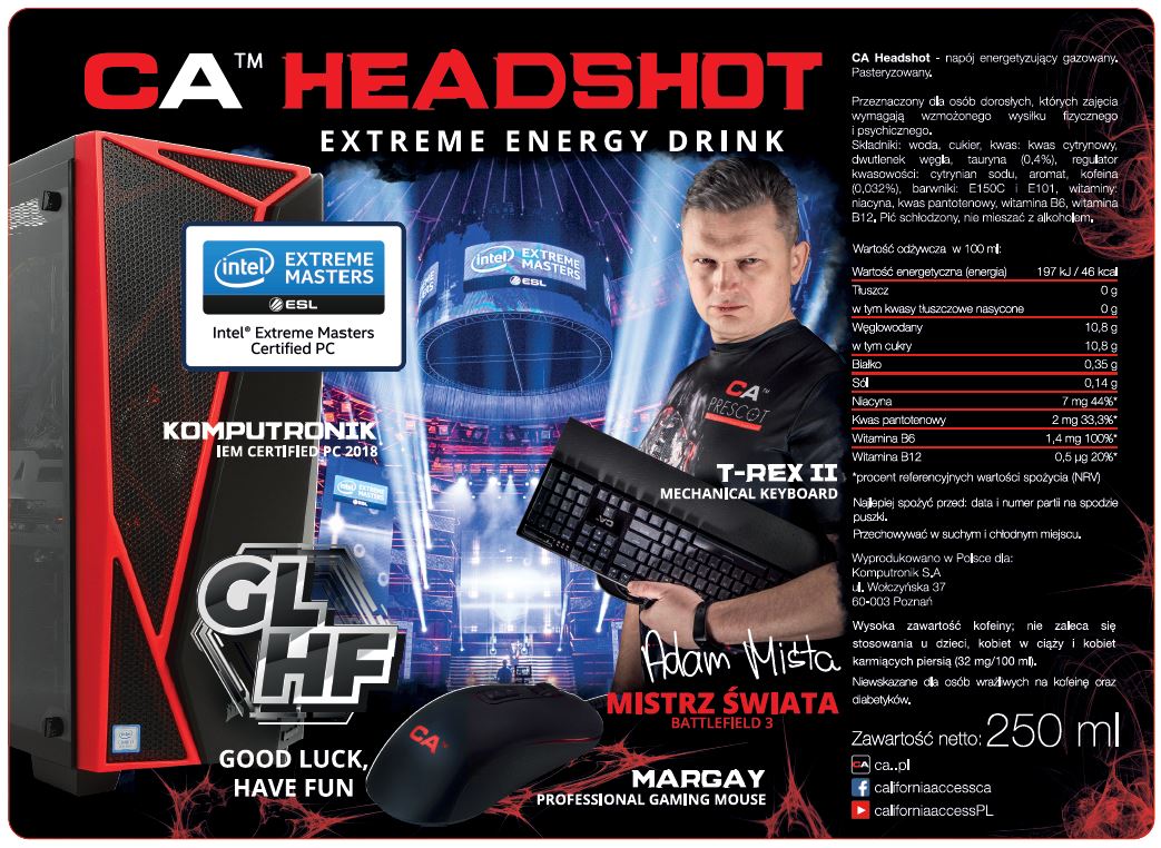 Zawsze miło się napić z puszki Mistrza Świata :)