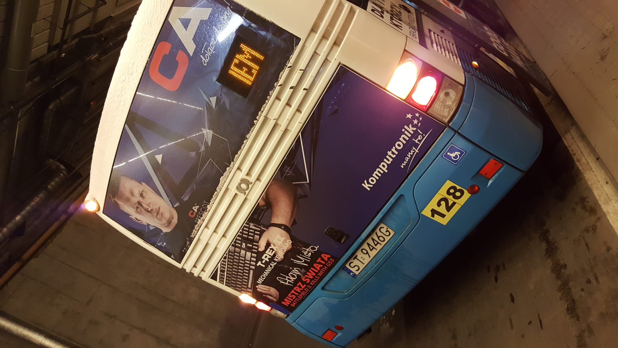 Tym autobusem woziłem gości IEM2019 prosto z dworca pod Spodek