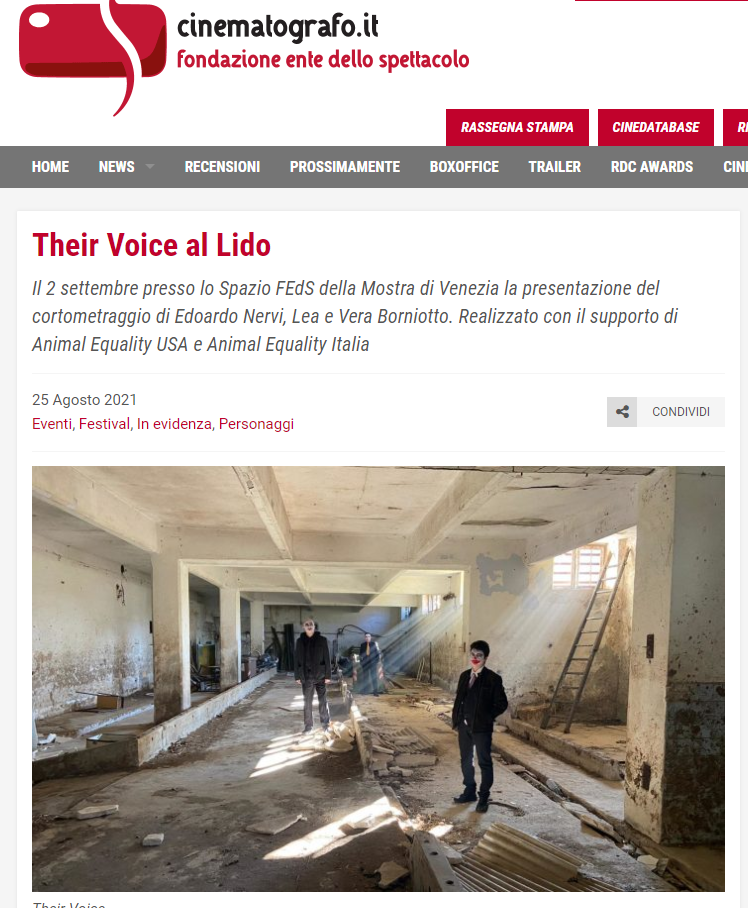 THEIR VOICE a Venezia 78