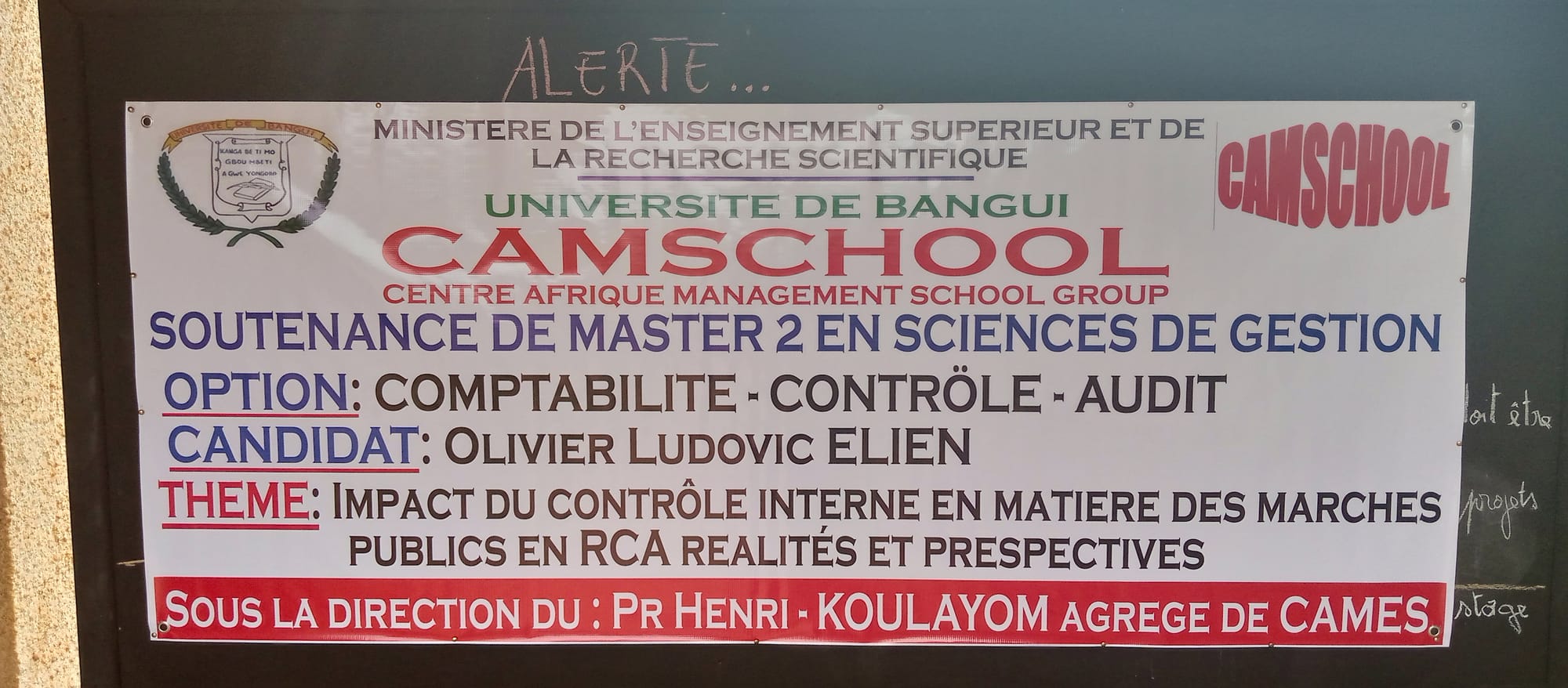 Soutenance des mémoires de Master 2019 - 2020