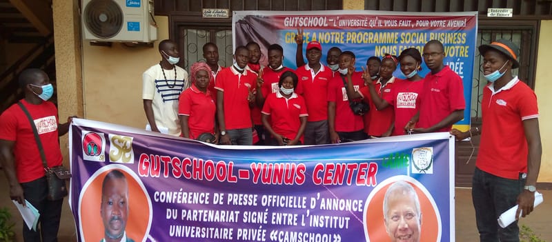 Conférence de presse du Samedi 02 Octobre 2021 à Camschool sur le partenariat signé avec le Centre Yunus