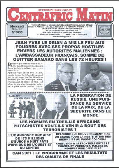 JEAN YVES LE DRIAN A MIS LE FEU EN POUDRE AVEC SES PROPOS HOSTILES ENVERS LES AUTORITES MALIENNES : L'AMBASSABDEUR FRANCAIS, SOMME DE QUITTER BAMAKO DANS LES 72 HEURES!