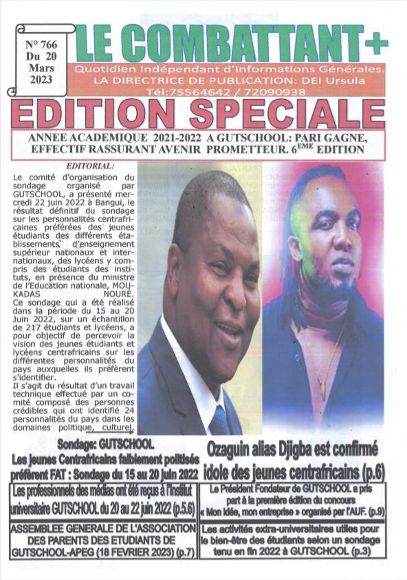 6e édition : ANNEE ACADEMIQUE 2021-2022 A GUTSCHOOL : PARI GAGNE, EFFECTIF RASSURANT AVENIR PROMETTEUR