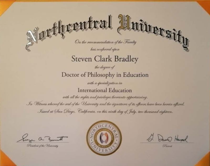 DOCTORATE - NORTHCENTRAL UNIVERSITY - Scottsdale, Arizona