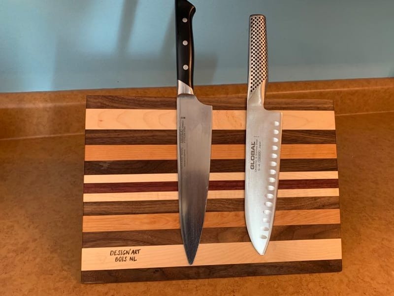 support à couteaux aimanté ligné