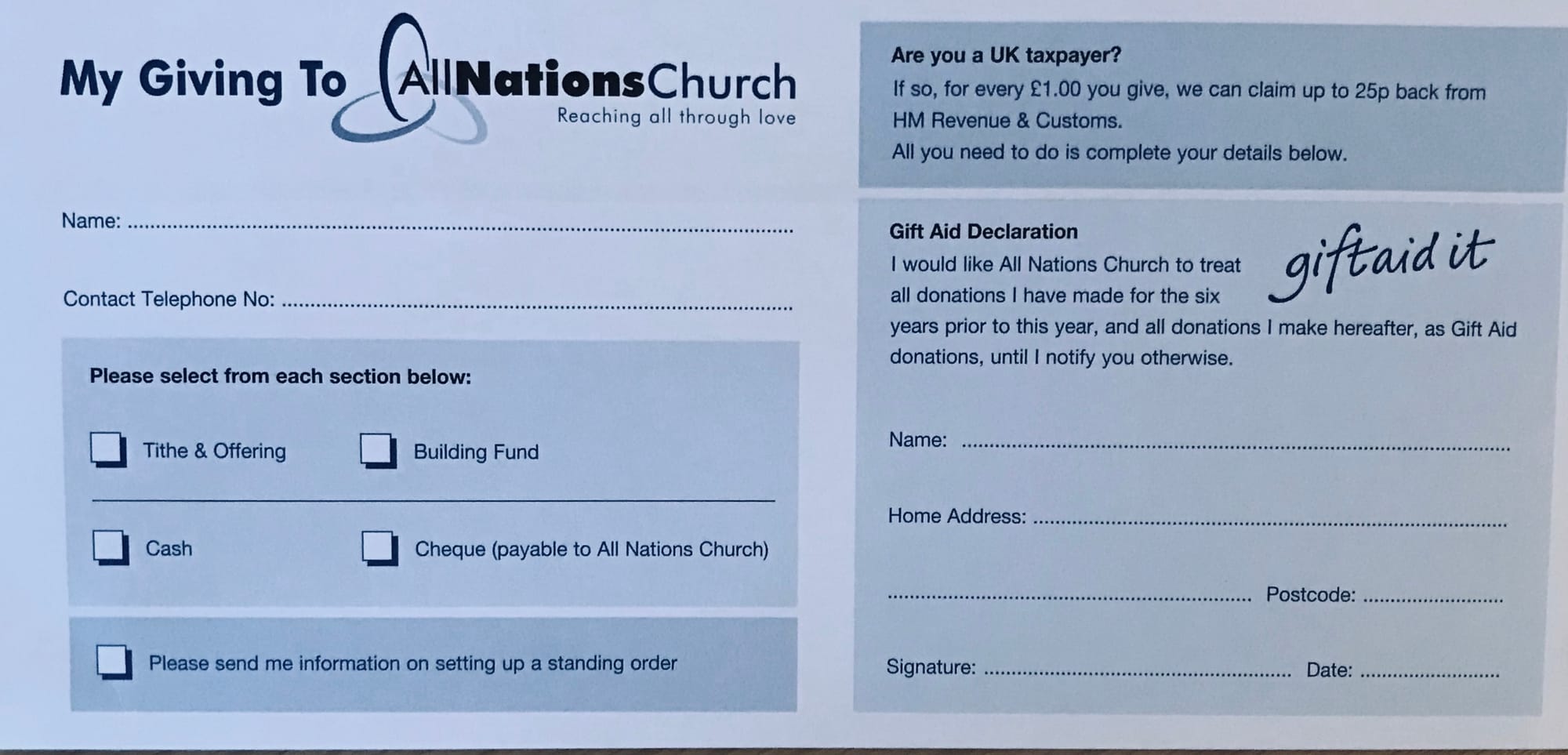 Giving on Sundays