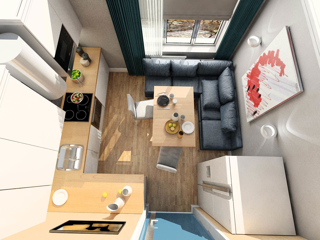 Apartment 73.9 m2. Saint-Petersburg