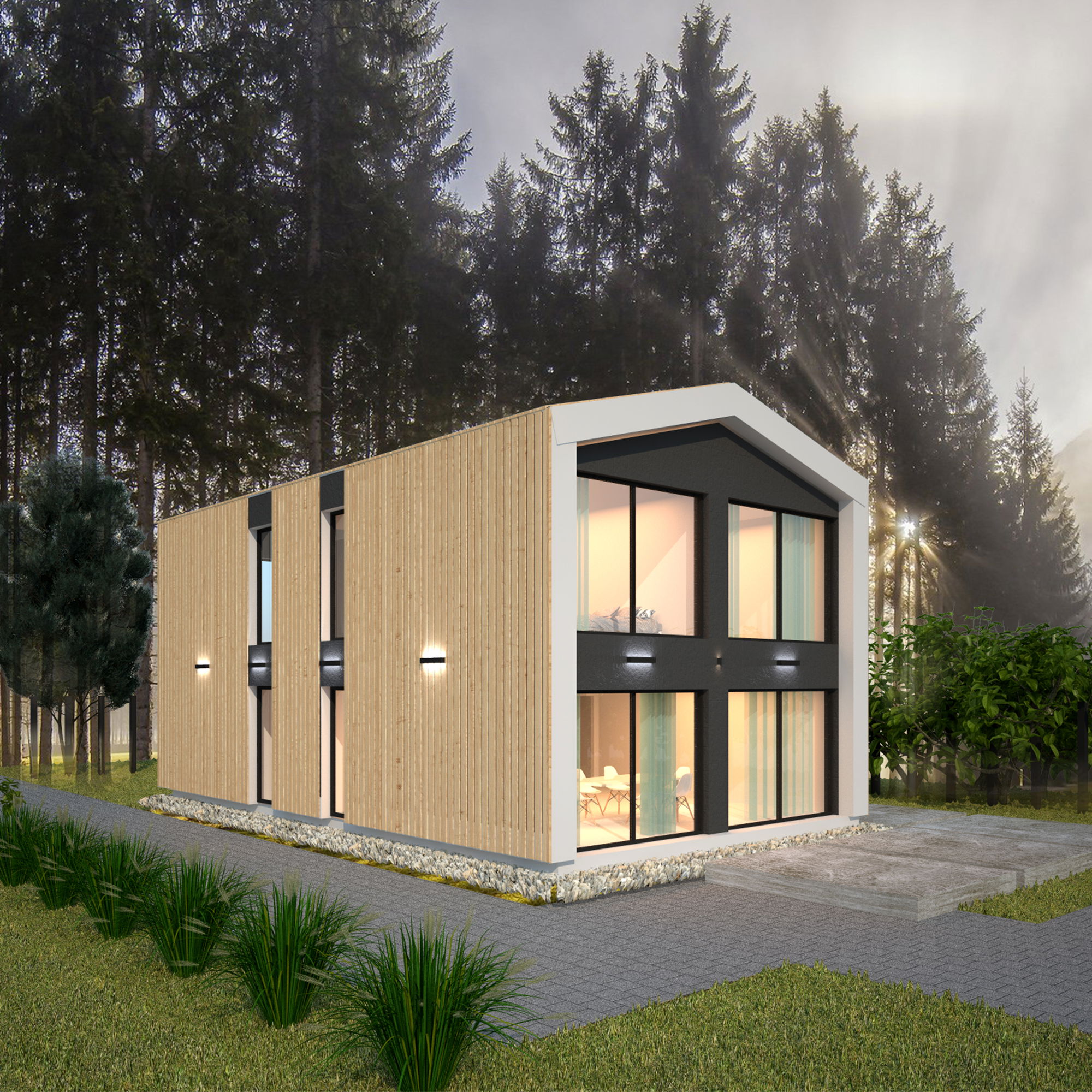 modular houses of manual assembly