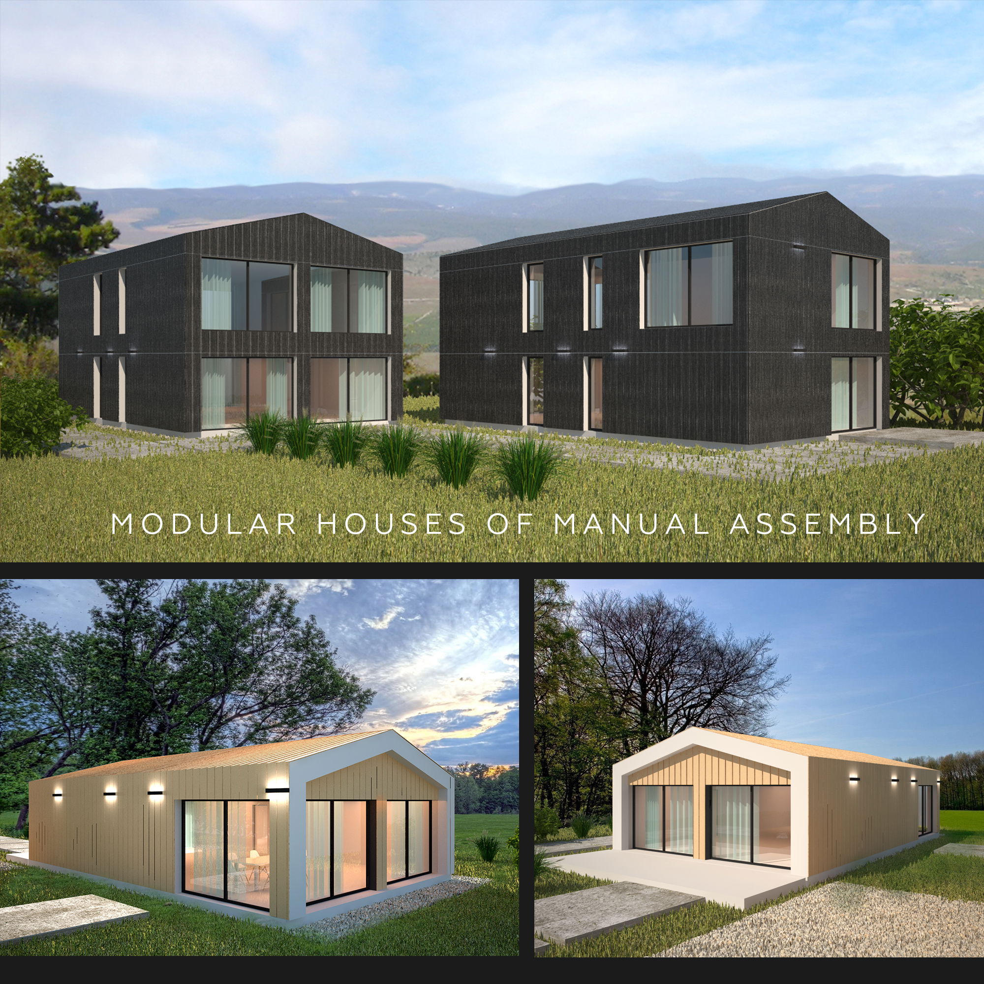 modular houses of manual assembly