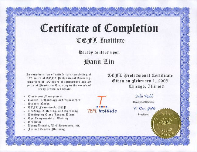 TEFL Certification