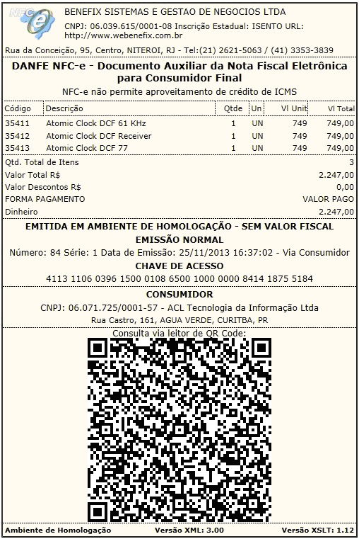 ADOÇÃO DA NOTA FISCAL DE CONSUMIDOR ELETRÔNICA – NFC-e  PRORROGAÇÃO